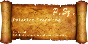 Palaticz Szerafina névjegykártya